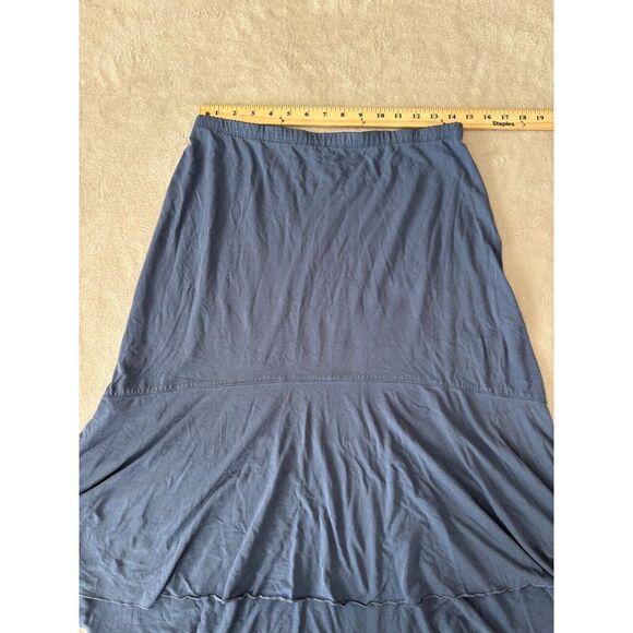 J. Jill Women's Size Medium Trumpet Skirt Dusty Blue Nylon‎ Pull On - Picture 2 of 7